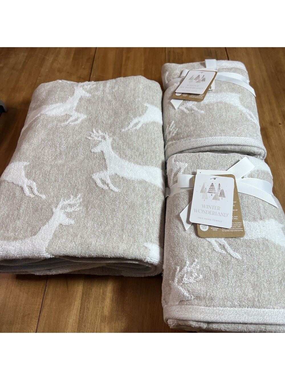 Winter Wonderland Bath Towel + 4 Hand Towels, New